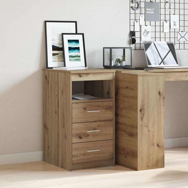 vidaXL Commode chêne artisanal 40x50x76 cm bois d'ingénierie
