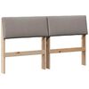 vidaXL T&ecirc;te de lit capitonn&eacute;e Taupe 150 cm Pin massif