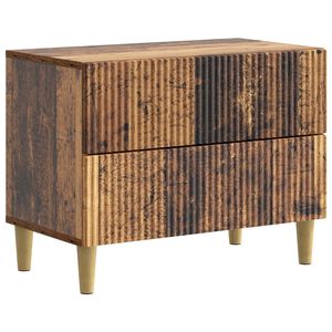 vidaXL Cabinet de chevet avec tiroir Bois ancien 62 x 34,5 x 48 cm