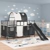 vidaXL Lit mezzanine pour enfants Noir 79,5 x 200 cm M&eacute;tал