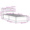 vidaXL Cadre de lit sans matelas cire marron 100x200cm bois pin massif