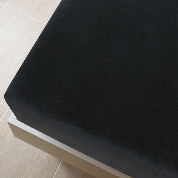 vidaXL Draps-housses Jersey 2 pcs Noir 180x200 cm Coton