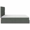 VidaXL Cadre de lit ottoman avec matelas gris fonc&eacute; 180x200 cm tissu