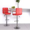 vidaXL Tabourets de bar lot de 2 rouge similicuir