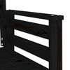 vidaXL Banc de jardin avec table 2 places noir bois massif de pin
