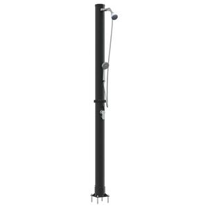 vidaXL Douche solaire extérieure Noir 217 cm PVC et aluminium