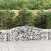 vidaXL Paniers à gabions arqués 15 pcs 400x50x60/80 cm Fer galvanisé