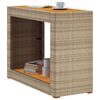 vidaXL Table d'appoint de jardin dessus en bois beige 100x40x75 cm
