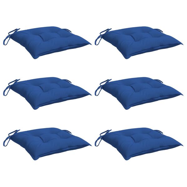 vidaXL Coussins de palette lot de 6 bleu 50x50x7 cm tissu oxford