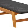 vidaXL Chaise longue avec table Résine tressée et bois massif d'acacia