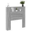 vidaXL T&ecirc;te de lit Gris Sonoma 100 x 16,5 x 103,5 cm Bois d'ing&eacute;nierie