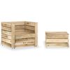 vidaXL Salon de jardin palette 2 pcs Bois de pin impr&eacute;gn&eacute;