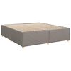 vidaXL Sommier &agrave; lattes de lit avec matelas Taupe 180x200 cm Tissu