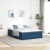 VidaXL Cadre de lit ottoman avec matelas bleu 140x200 cm tissu