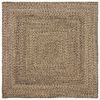 vidaXL Tapis de surface Carr&eacute; Naturel et Noir 120 x 120 cm Jute
