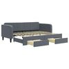 vidaXL Lit de jour avec gigogne et tiroirs sans matelas 90x200 cm