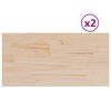 vidaXL Dessus de table 2 pcs 90x45x2,5cm rectangulaire bois pin massif