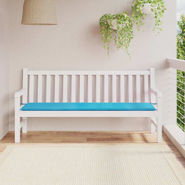 vidaXL Coussin de banc de jardin Turquoise 180 x 50 x 4 cm