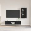 vidaXL Ensemble meuble TV avec tiroir FLORIN Noir Bois d'ing&eacute;nierie