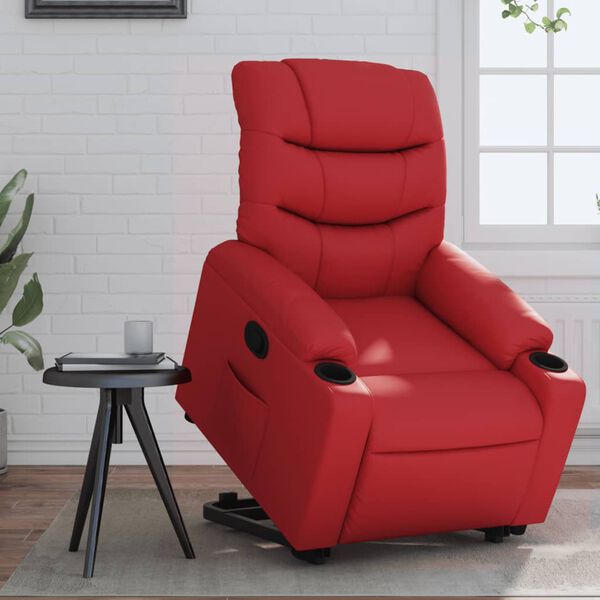 vidaXL Fauteuil inclinable Rouge Similicuir