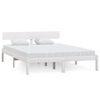 vidaXL Cadre de lit sans matelas blanc bois de pin massif