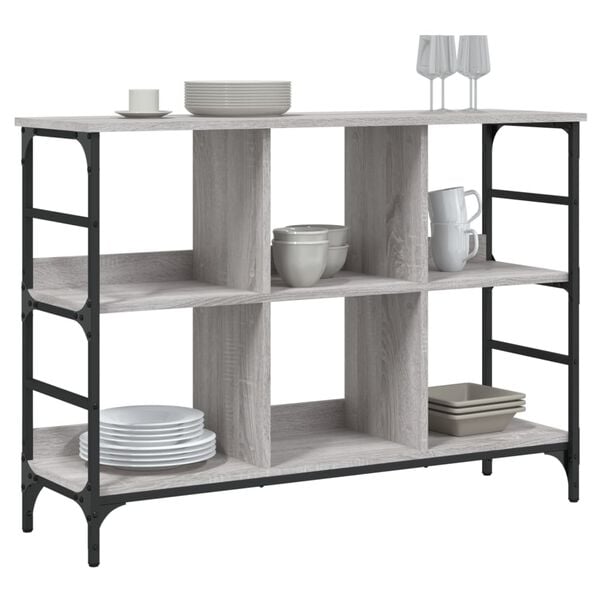 vidaXL Buffet sonoma gris 102x32x73,5 cm bois d'ingénierie