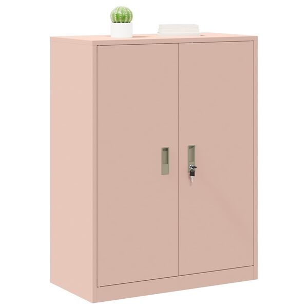 vidaXL Armoire de rangement Rose 80 x 40 x 105 cm Acier