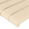 vidaXL Sommier &agrave; lattes de lit avec matelas Cr&egrave;me 100x200 cm Tissu
