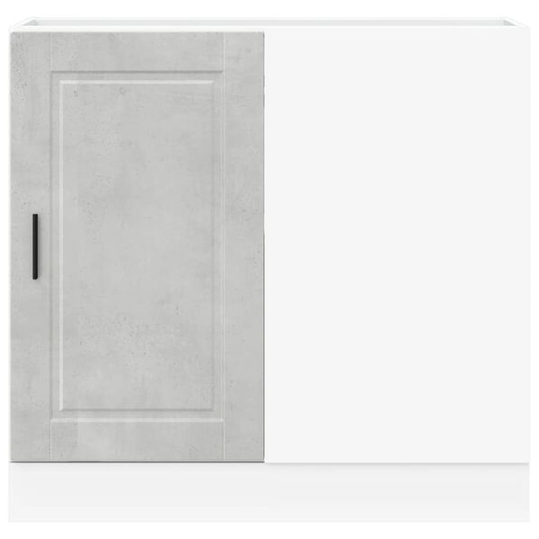 vidaXL Armoire de cuisine Porto gris b&eacute;ton bois d'ing&eacute;nierie