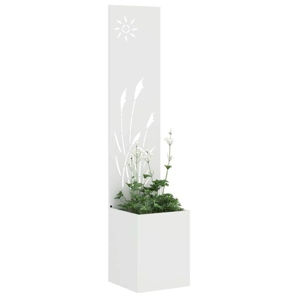 vidaXL &Eacute;cran de confidentialit&eacute; de jardin Fretwork Blanc 32 x 150 cm