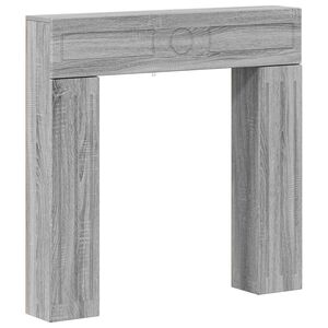 vidaXL Cadre de chemin&eacute;e Sonoma gris 102 x 18 x 100,5 cm