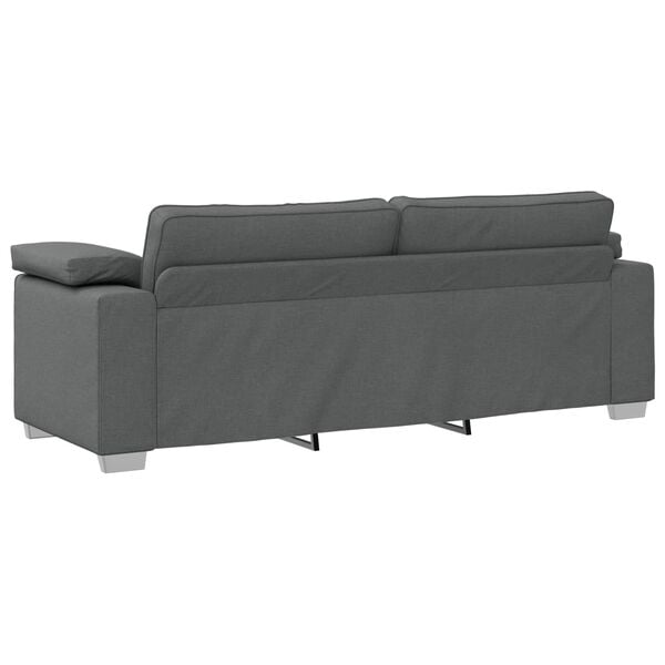 vidaXL Canap&eacute; Gris fonc&eacute; 219 x 77 x 82 cm tissu