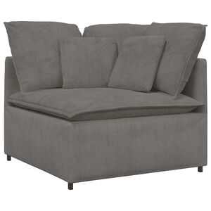 vidaXL Module d'angle pour canap&eacute; modulable avec coussins gris clair 100 cm