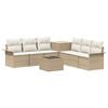 vidaXL Ensemble de Canap&eacute;s 8 pc Beige et blanc cr&egrave;me