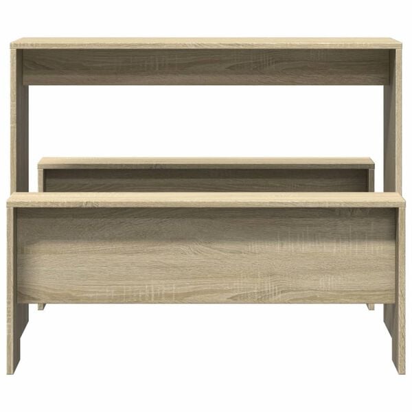 vidaXL Ensemble table &agrave; manger et bancs 3 pcs bois d'ing&eacute;nierie