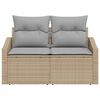 vidaXL Canapé de jardin avec coussin 123 x 62 x 69 cm polyrotin