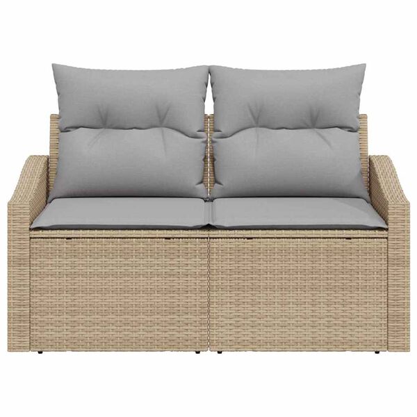 vidaXL Canapé de jardin avec coussin 123 x 62 x 69 cm polyrotin