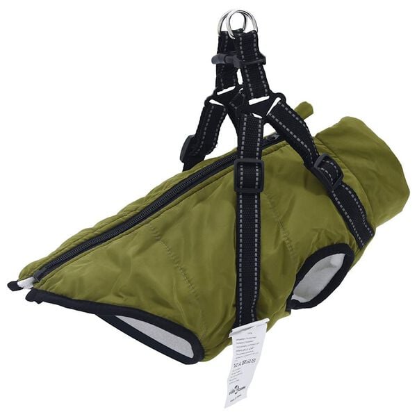 vidaXL Manteau pour chiens avec harnais imperm&eacute;able r&eacute;fl&eacute;chissant L32