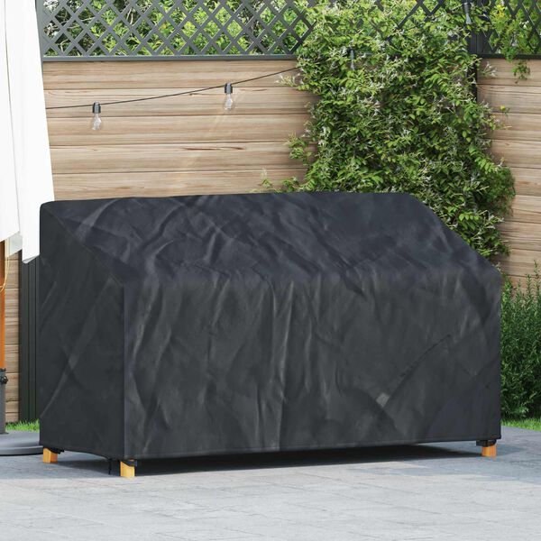 vidaXL Housse de banc de jardin Noir 165 x 70 x 65 / 94 cm Tissu 210D
