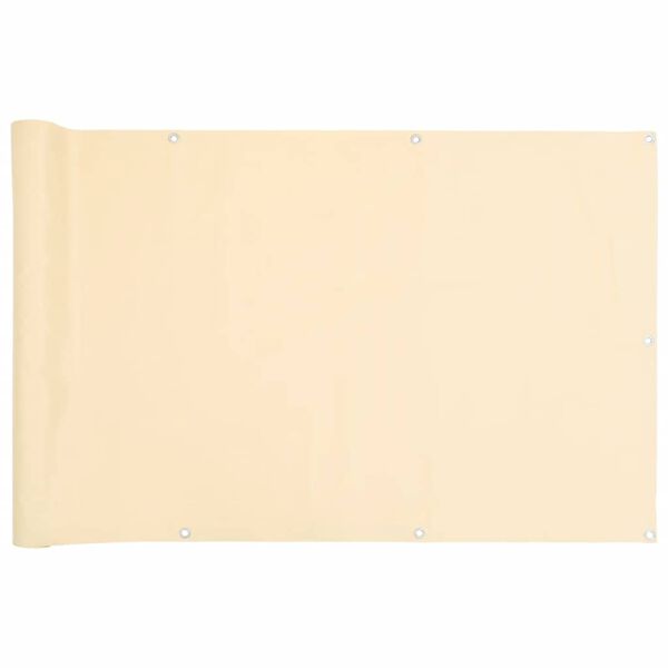 vidaXL &Eacute;cran d'intimit&eacute; de balcon cr&egrave;me 600x90 cm PVC