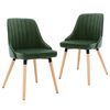 vidaXL Chaises à manger lot de 2 Vert foncé Velours