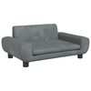 vidaXL Lit pour chien gris fonc&eacute; 70x45x33 cm velours