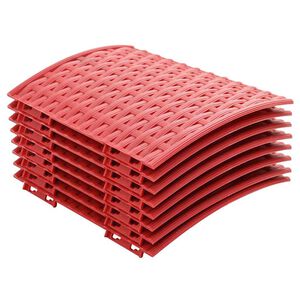 vidaXL JupedesapindeNo&euml;l Rouge &Oslash; 65 x 24 cm Plastique