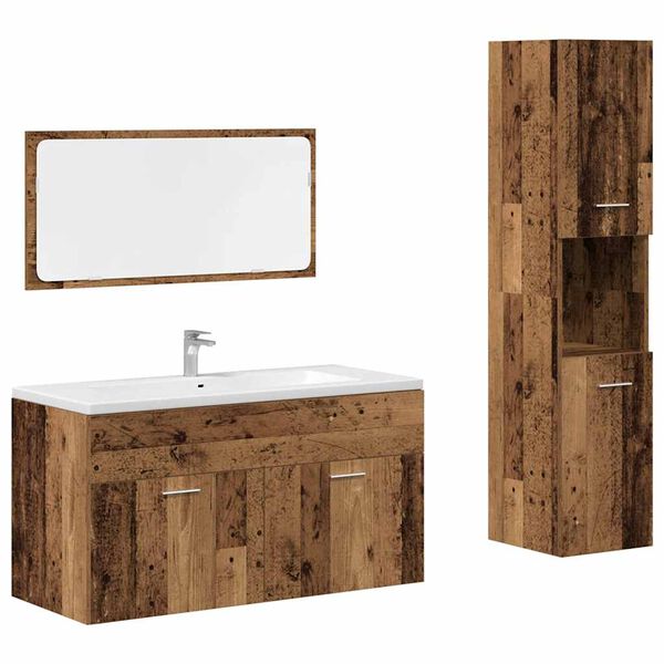 vidaXL Ensemble de meubles salle de bain 3 pcs bois d'ingénierie