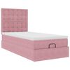vidaXL Cadre de lit ottoman avec matelas rose 80x200 cm velours