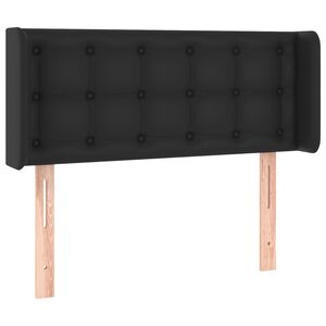 vidaXL T&ecirc;te de lit avec oreilles Noir 83x16x78/88 cm Similicuir