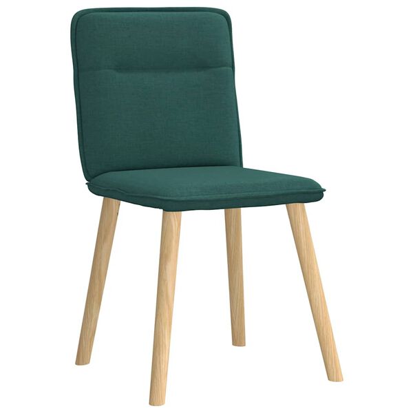 vidaXL Chaises &agrave; manger lot de 6 vert fonc&eacute; tissu