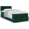 vidaXL Cadre de lit ottoman avec matelas vert fonc&eacute; 100x200 cm velours