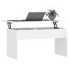 vidaXL Table basse Blanc 102x50,5x52,5 cm Bois d'ing&eacute;nierie