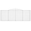 vidaXL Paniers à gabions arqués 5 pcs 400x50x140/160 cm Fer galvanisé